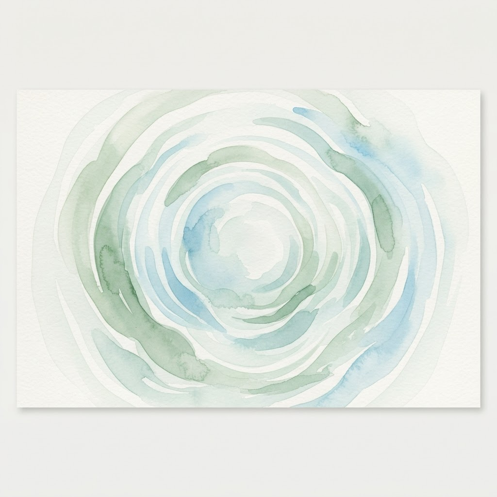 Abstract calming illustration representing mental clarity and peace of mind